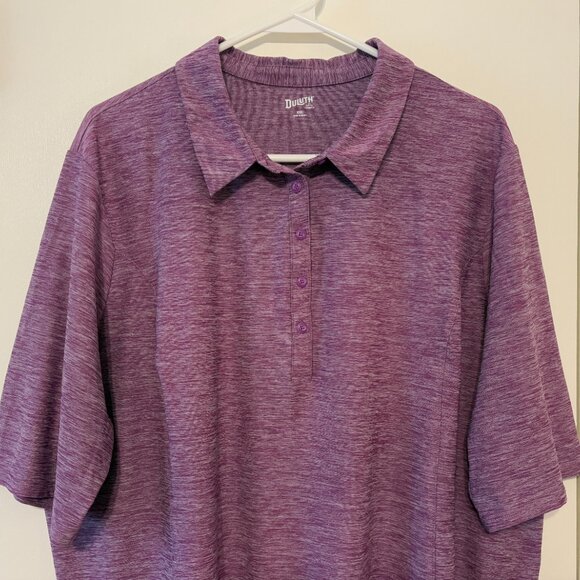 Duluth Trading Co Women's Armachillo Polo Elbow-Sleeve Shirt Top XXL/2XL Purple - Picture 2 of 9